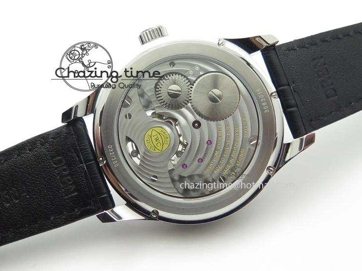 MIROTIME 0428 Portuguese Tourbillon Power Reserve Moonphase SS Black Dial Gold Numbers On Black Leather Strap RelaxedFit 7320